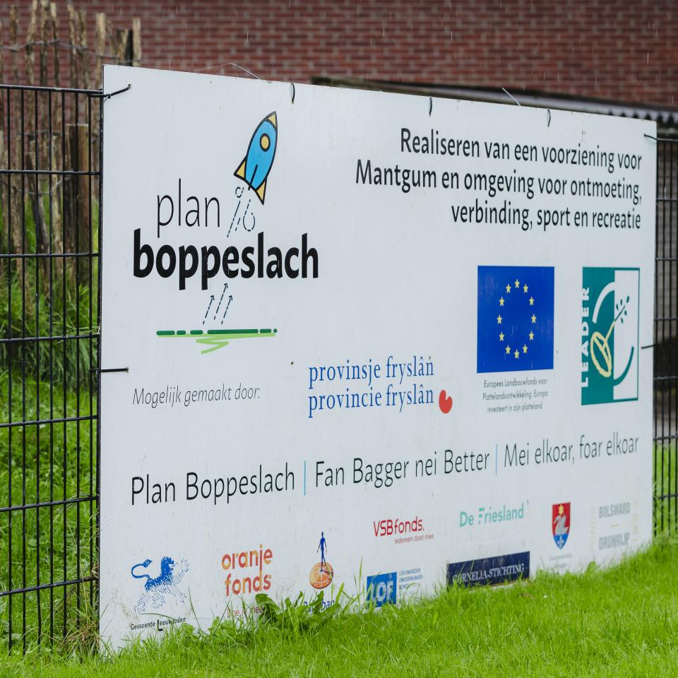 Het projectbord met daarop alle deelnemende subsidieverstrekkers en fondsen